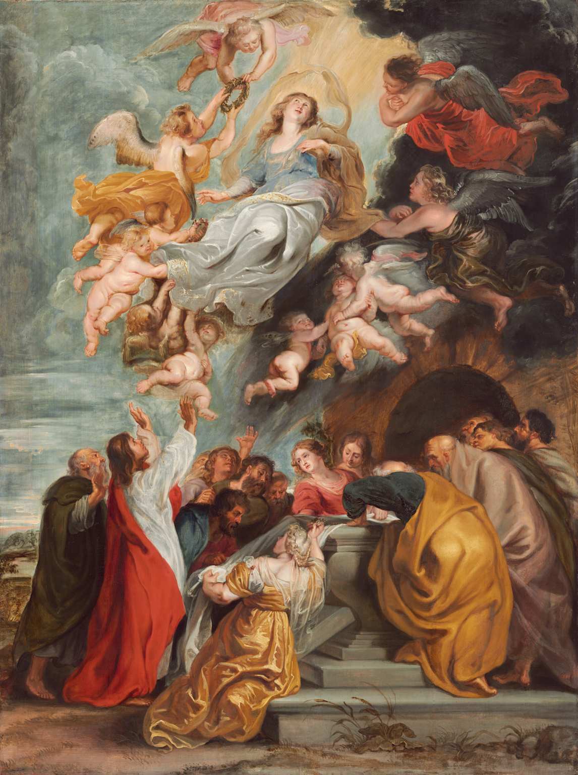 The Assumption of the Virgin Mary depicted in a classical Baroque style