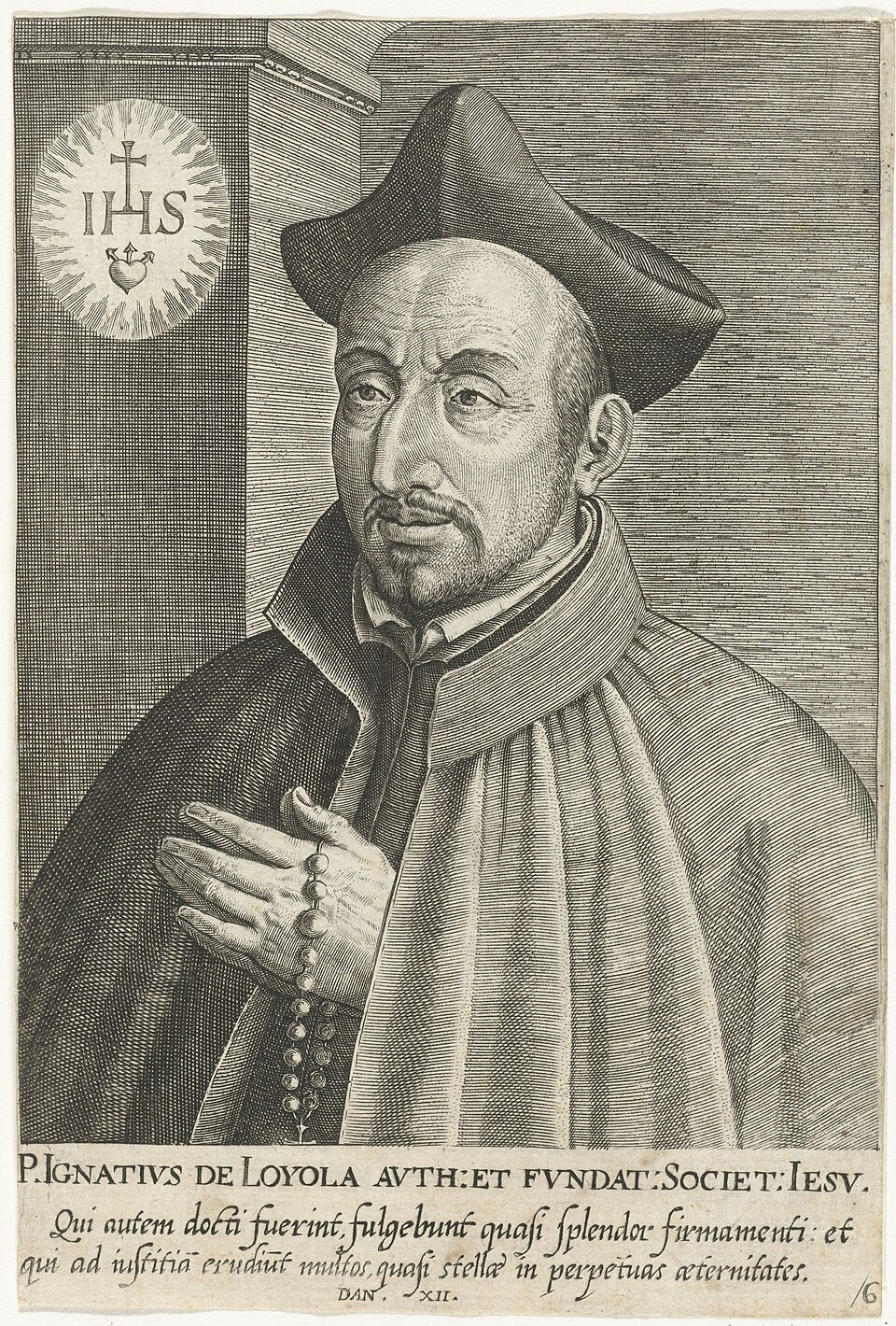 Engraving of Ignatius of Loyola from the Rijksmuseum