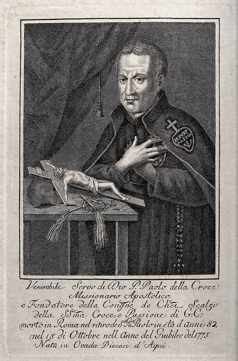 Engraving of Saint Paul of the Cross